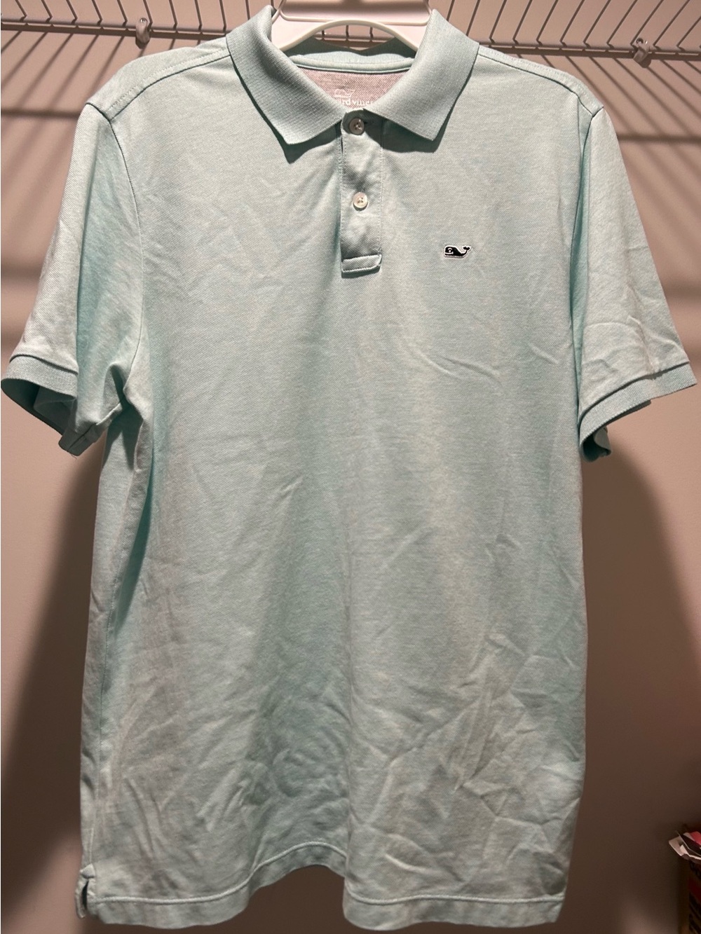 Vineyard Vines Boy’s Edgartown Polo in Mint Green XL